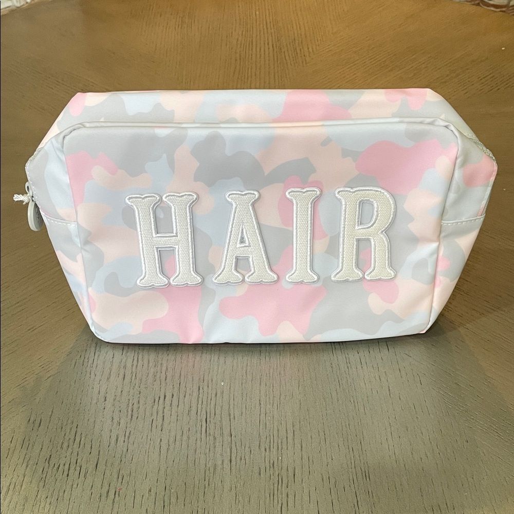 TRVL Signature Accessories Pink and Gray Camouflage Hair Bag
